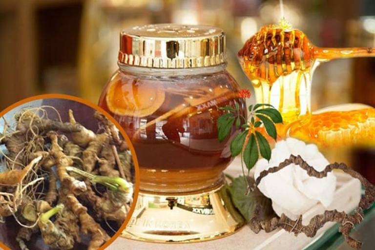 Mật ong rừng ngâm nhân sâm